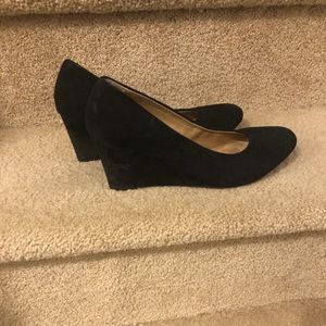 Vionic Black Suede Camden Wedge